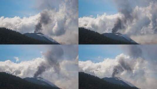 火山口延时摄影高清在线视频素材下载