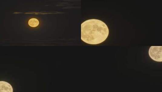 金色的月亮月圆大月亮中秋佳节高清在线视频素材下载
