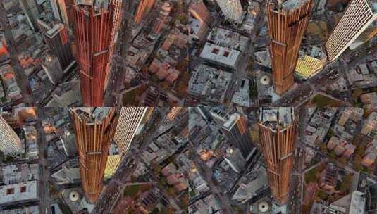 城市航拍纽约布鲁克林塔曼哈顿摩天大楼地标高清在线视频素材下载