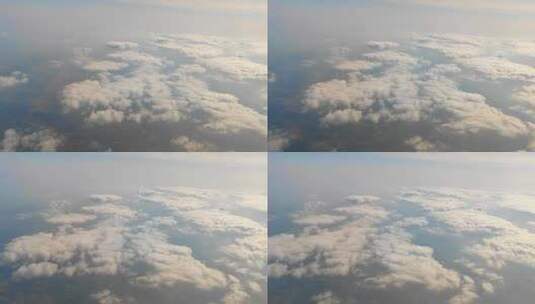 安徽池州飞机窗外云景风光高清在线视频素材下载