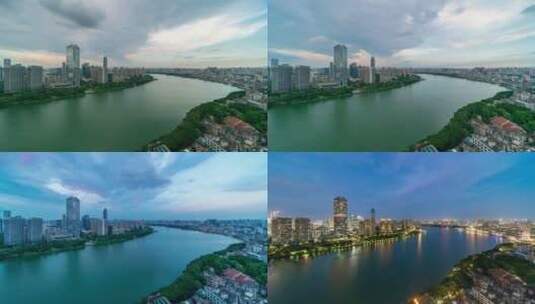 【4K超清】惠州江北CBD日转夜高清在线视频素材下载