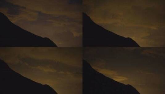大圣伯纳德山口阿尔卑斯山瑞士山脉延时星星夜高清在线视频素材下载
