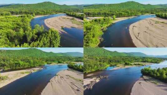 清澈河水生态水系河流高清在线视频素材下载