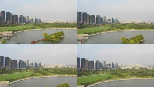 徐州大龙湖金融商务区风光高清在线视频素材下载