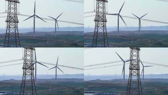 电塔风机风电高清在线视频素材下载