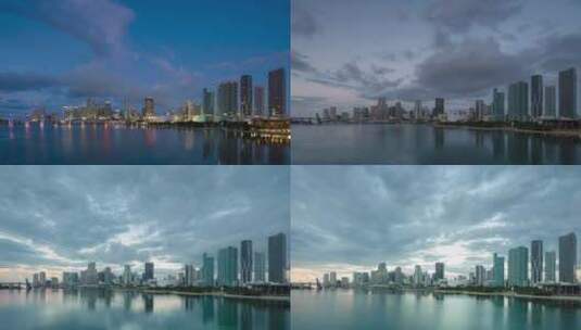 夜以继日的迈阿密市中心高清在线视频素材下载