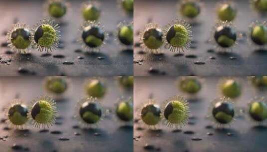 癌细胞诡异病毒变异细菌微生物微观世界医学高清在线视频素材下载