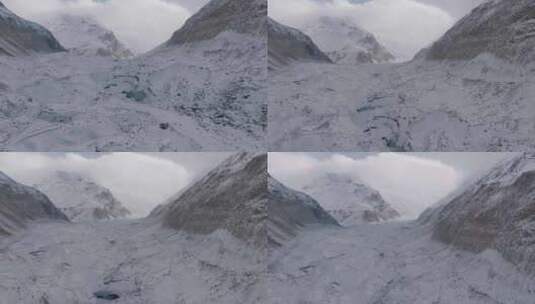 航拍雪山很美高清在线视频素材下载