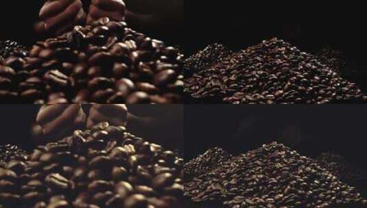咖啡豆咖啡原料上好的高清在线视频素材下载