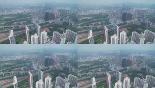深圳北站周边建筑航拍高清在线视频素材下载