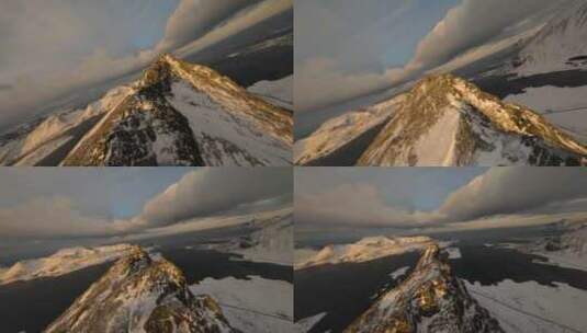 冬天雪景航拍素材高清在线视频素材下载