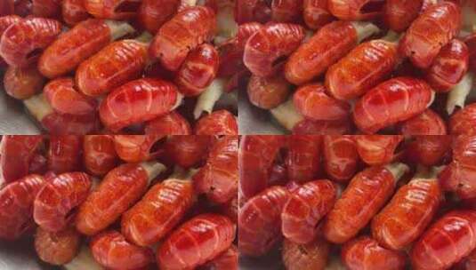麻辣小龙虾 炒龙虾 炖小龙虾 小龙虾制作高清在线视频素材下载