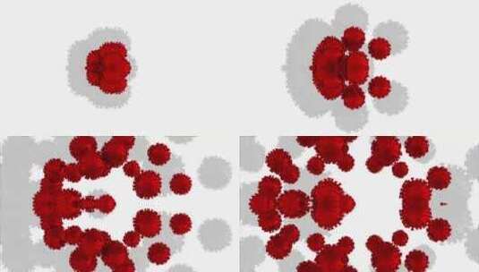 冠状病毒新冠肺炎大流行3D渲染高清在线视频素材下载