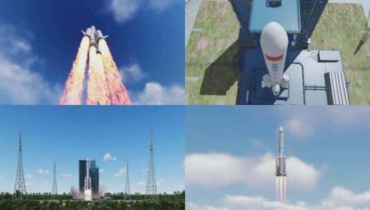 中国火箭发射 中国航天 大国重器高清在线视频素材下载