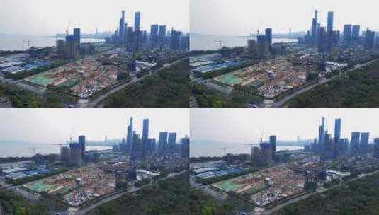滨海建筑城市发展深圳湾高楼高清在线视频素材下载