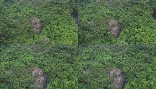 广东东莞：水从山岩上流淌形成细小瀑布高清在线视频素材下载
