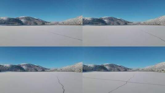 Abant湖结冰了，结冰的湖高清在线视频素材下载
