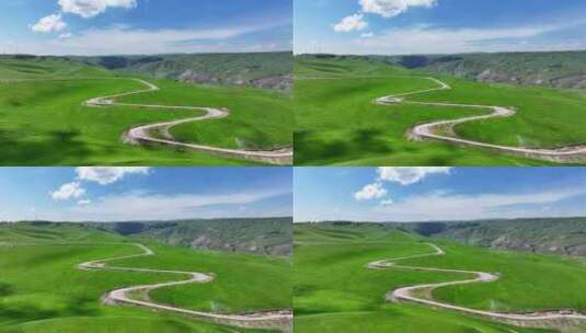 新疆唯美草原航拍3高清在线视频素材下载