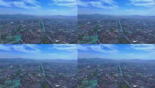 航拍宁波北仑城市建筑空境 北仑风景高清在线视频素材下载