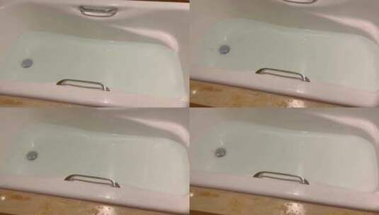 洗澡泡澡浴缸放水高清在线视频素材下载