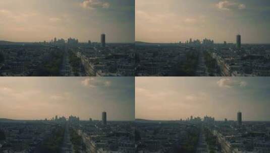 巴黎，城市建筑，屋顶，城市景观高清在线视频素材下载