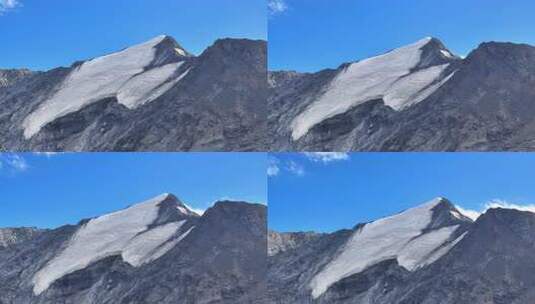 航拍四川岷山山脉主峰雪宝顶雪山风光高清在线视频素材下载