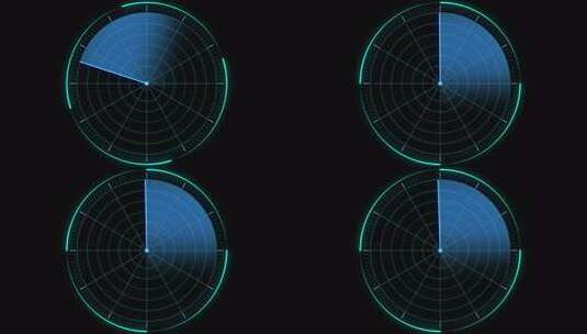 屏幕雷达动画技术高清在线视频素材下载