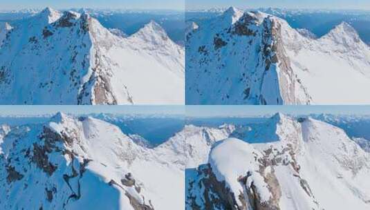 航拍四川阿坝黑水县达古冰川雪山风景高清在线视频素材下载