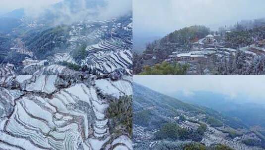 太阳山雪景高清在线视频素材下载