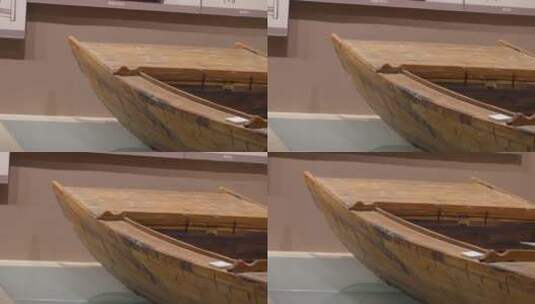 木筏竹筏小船木头船高清在线视频素材下载