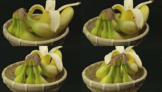 香蕉4K食品水果有机食品高清在线视频素材下载
