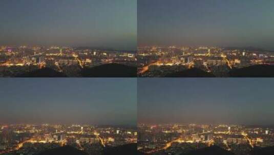 城市夜景延时4K航拍高清在线视频素材下载