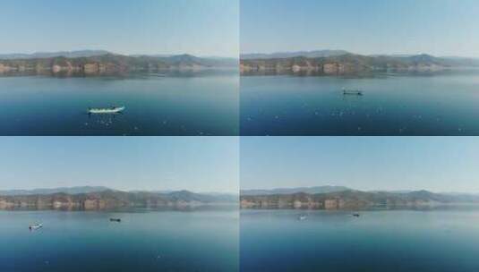 航拍泸沽湖解压视频美景高清在线视频素材下载