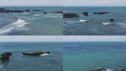 巴厘岛黑沙滩航拍高清在线视频素材下载