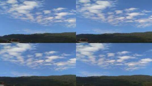 美丽天空蓝天白云流动高清在线视频素材下载