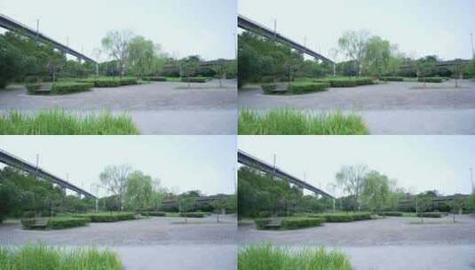 武汉中心城区戴家湖公园高清在线视频素材下载