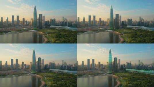 南山深圳湾科技城市高清在线视频素材下载