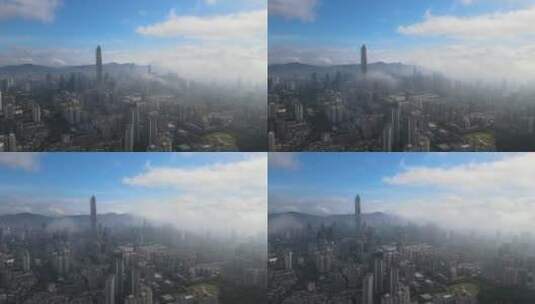 深圳 深圳城市 城市建筑群 高楼大厦 房地产高清在线视频素材下载