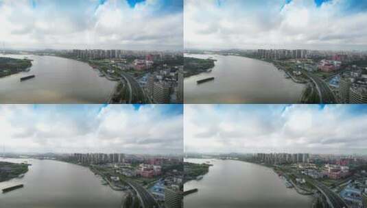 上海黄浦江岸码头风光高清在线视频素材下载