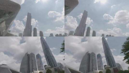 广州城市建筑高楼大厦小蛮腰珠江新城实拍高清在线视频素材下载