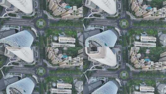 俯拍珠江新城写字楼高清在线视频素材下载