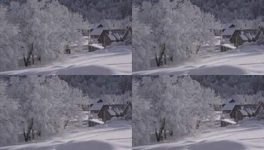 雪景唯美景象高清在线视频素材下载
