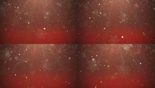 4K雪花粒子飘落新年贺卡红色背景高清在线视频素材下载