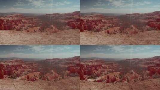 航拍的沙漠峡谷景观高清在线视频素材下载