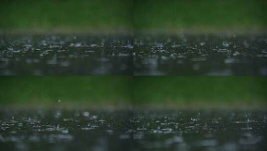 唯美下雨天雨滴雨水滴落升格意境高清在线视频素材下载