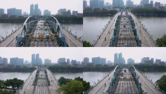 广州航拍4K城市海珠大桥高清在线视频素材下载