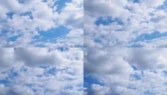 蓝天白云延时动态天空云朵飘动晴朗多云天气高清在线视频素材下载