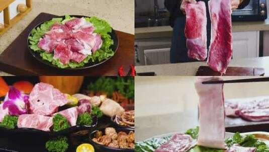 新鲜羊肉高清在线视频素材下载