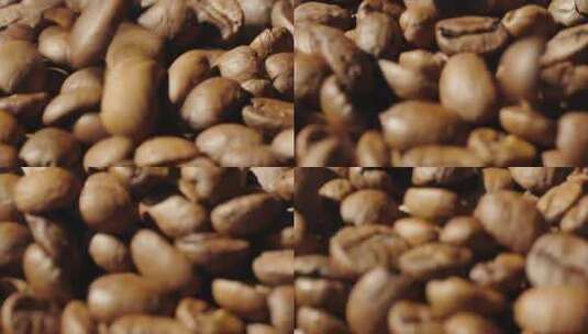 咖啡豆慢镜头浓缩咖啡高清在线视频素材下载