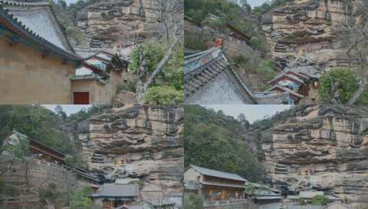 云南旅游大理剑川石宝山悬空寺高清在线视频素材下载